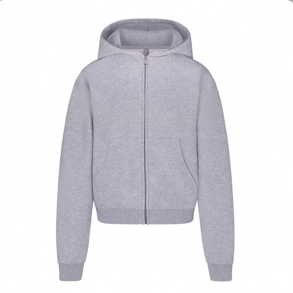 SKIMS Cotton Fleece Zip Up Hoodie